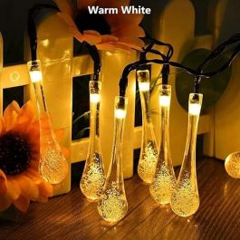 XERGY 30 LED Solar Lights Outdoor Garden Water Drop