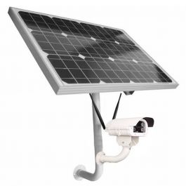 Day & Night Vision White Solar Powered CCTV Camera